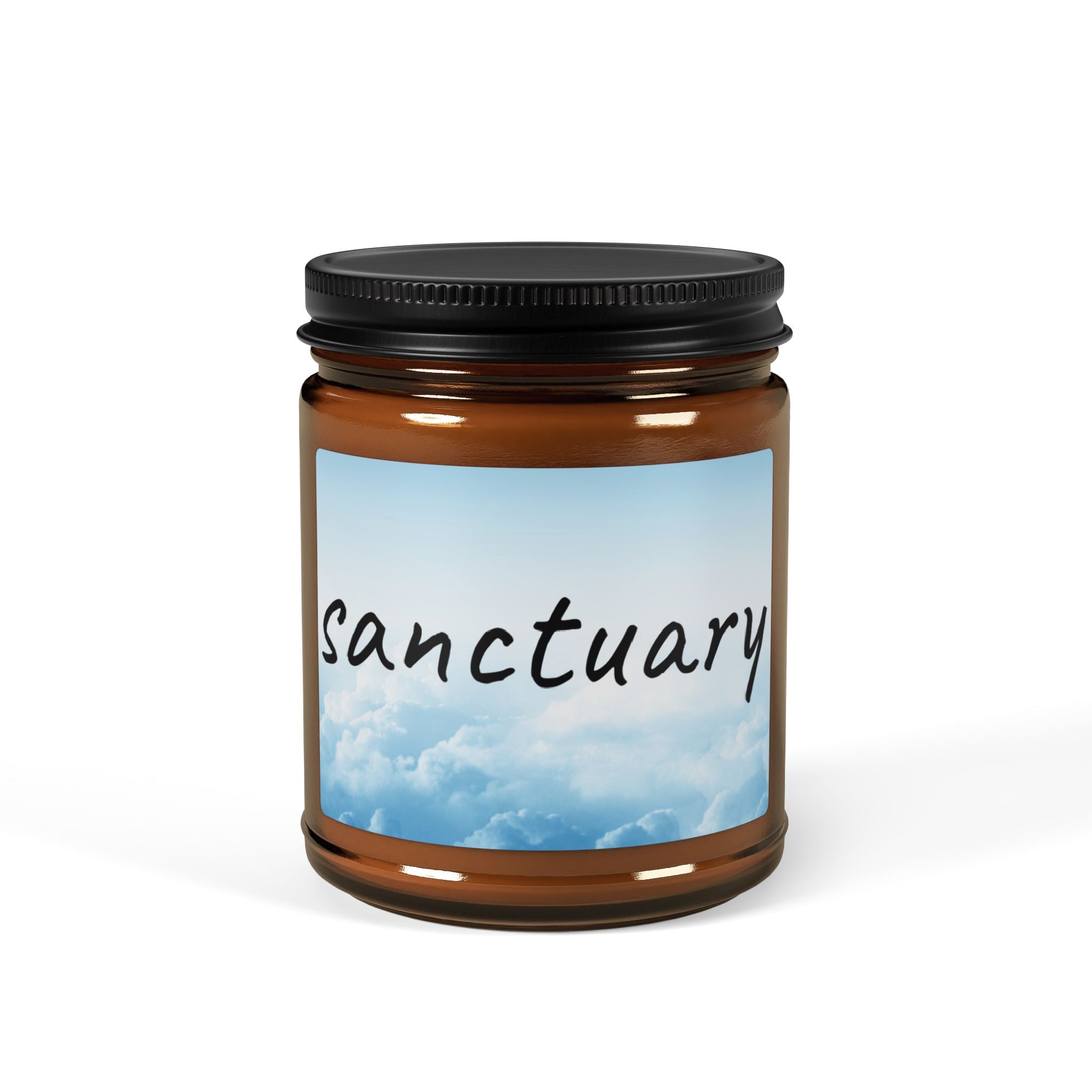 Clean Cotton Scented Soy Candle (Multi-Size, Amber Jar) - Sanctuary