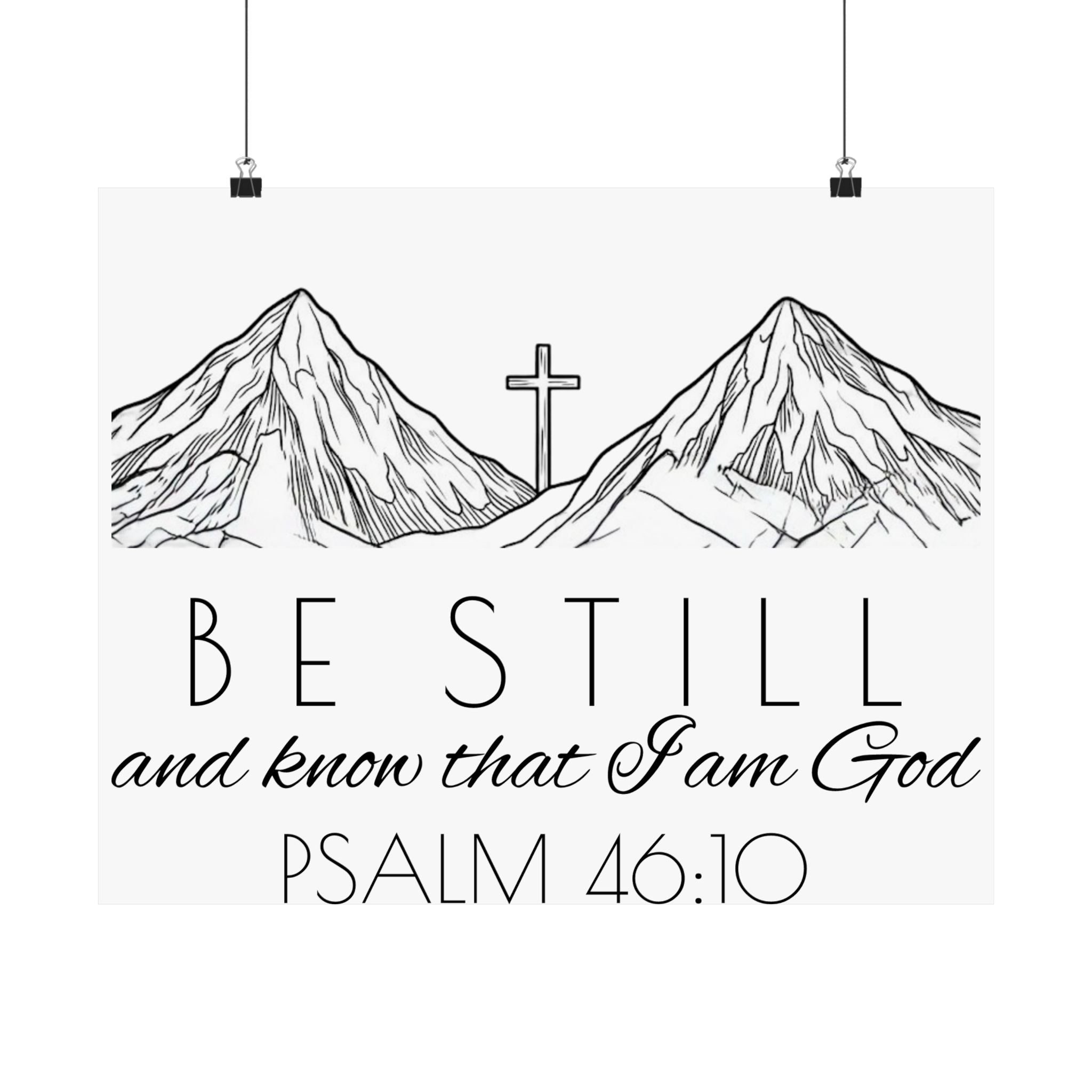 Matte Horizontal Poster - Be Still & Know