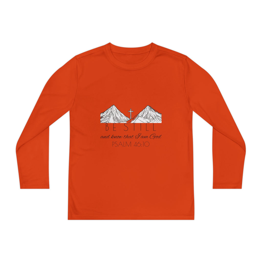 Youth Long Sleeve Competitor Tee - Be Still & Know
