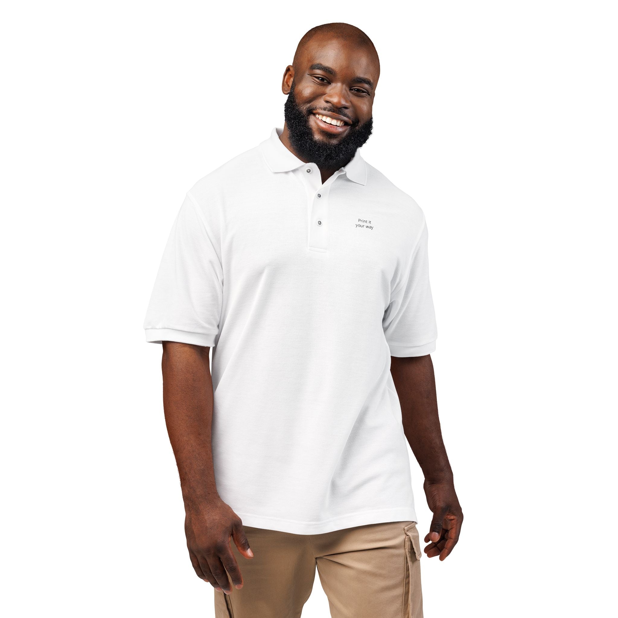 Unisex Polo Shirt (Embroidery) - Business Name Custom