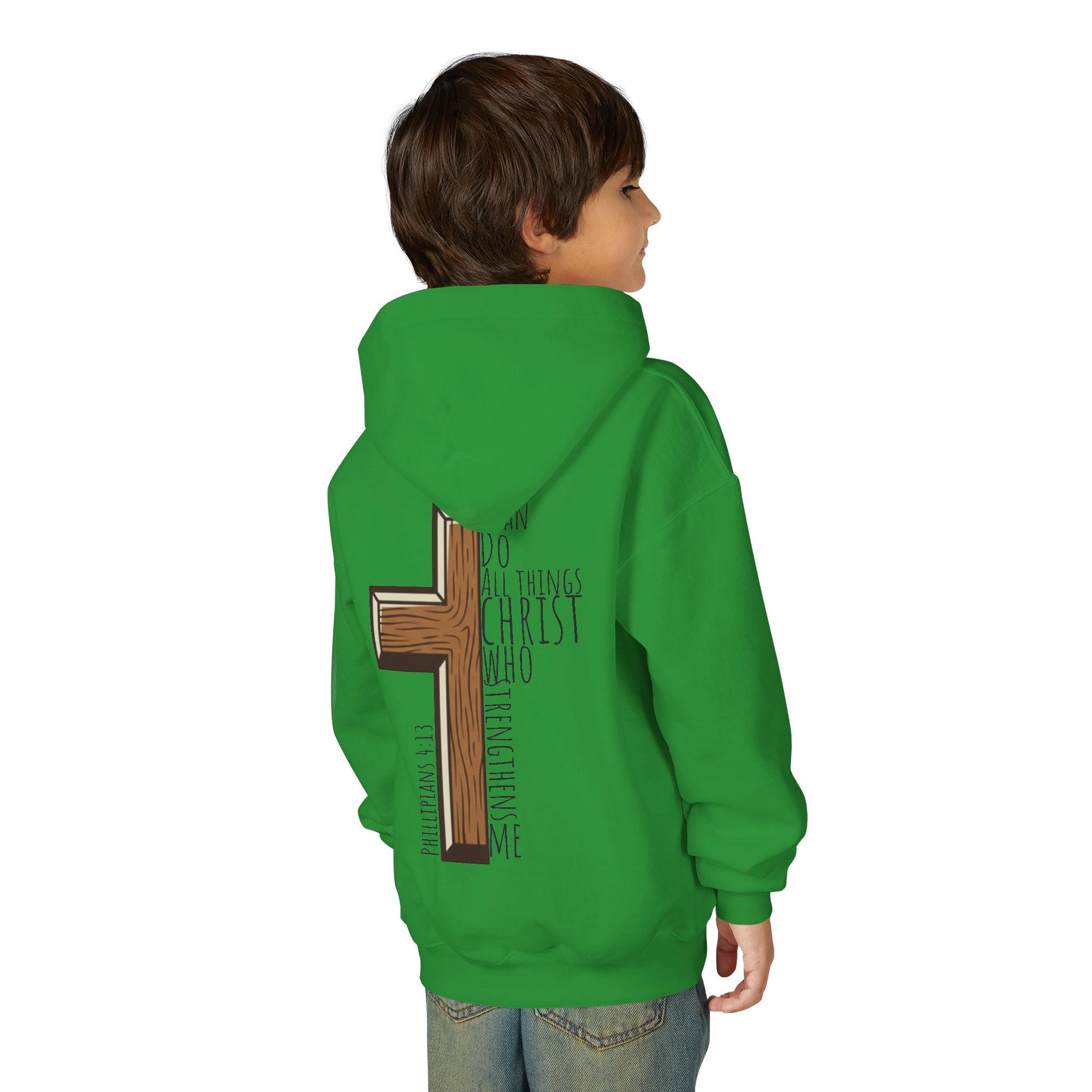 Youth Heavy Blend Hooded Sweatshirt - I can do all things