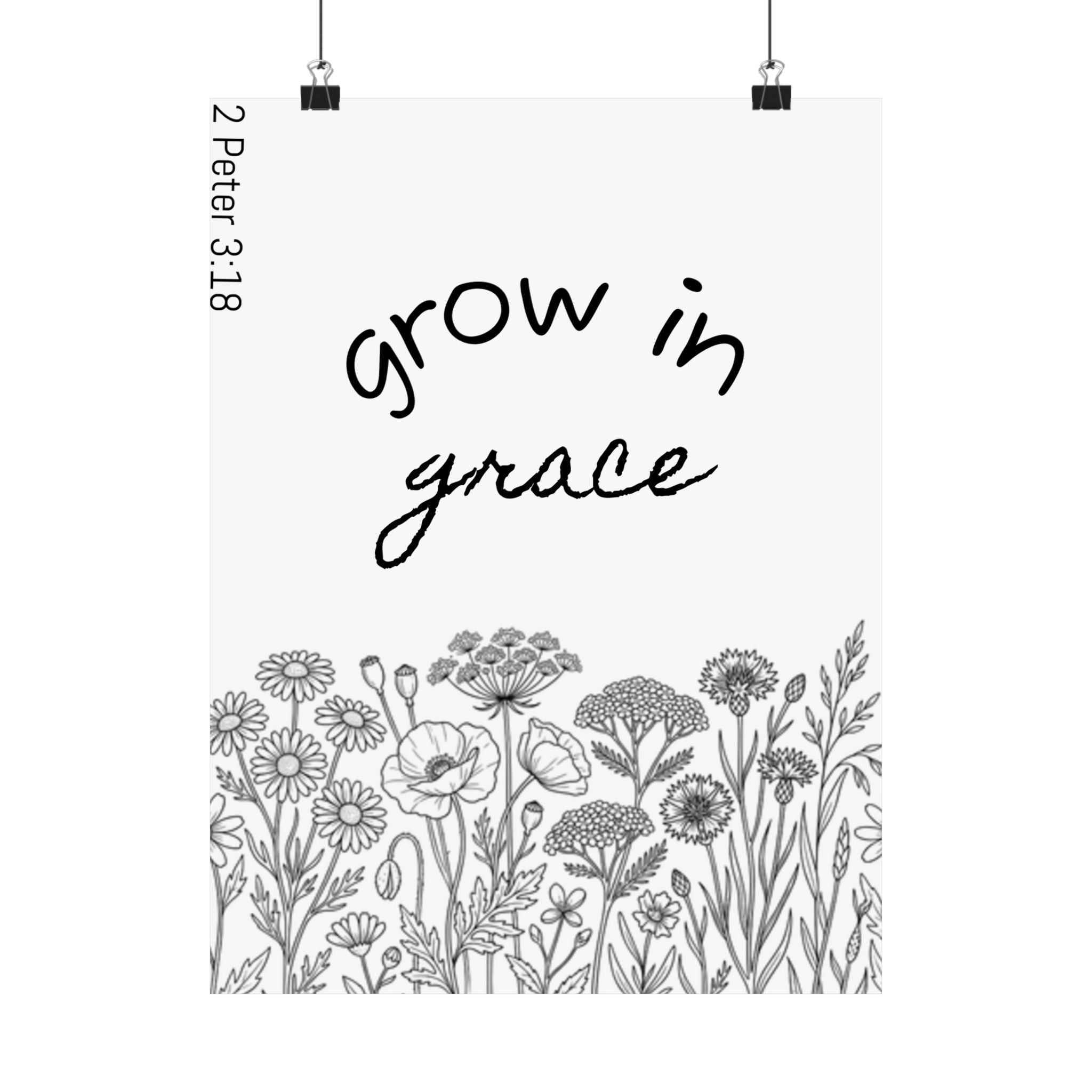 Matte Vertical Poster - Grow in Grace