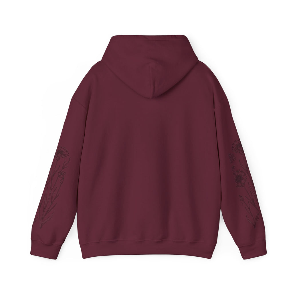 Grow In Grace Floral Hoodie — Inspirational Garden Graphic Sweatshirt