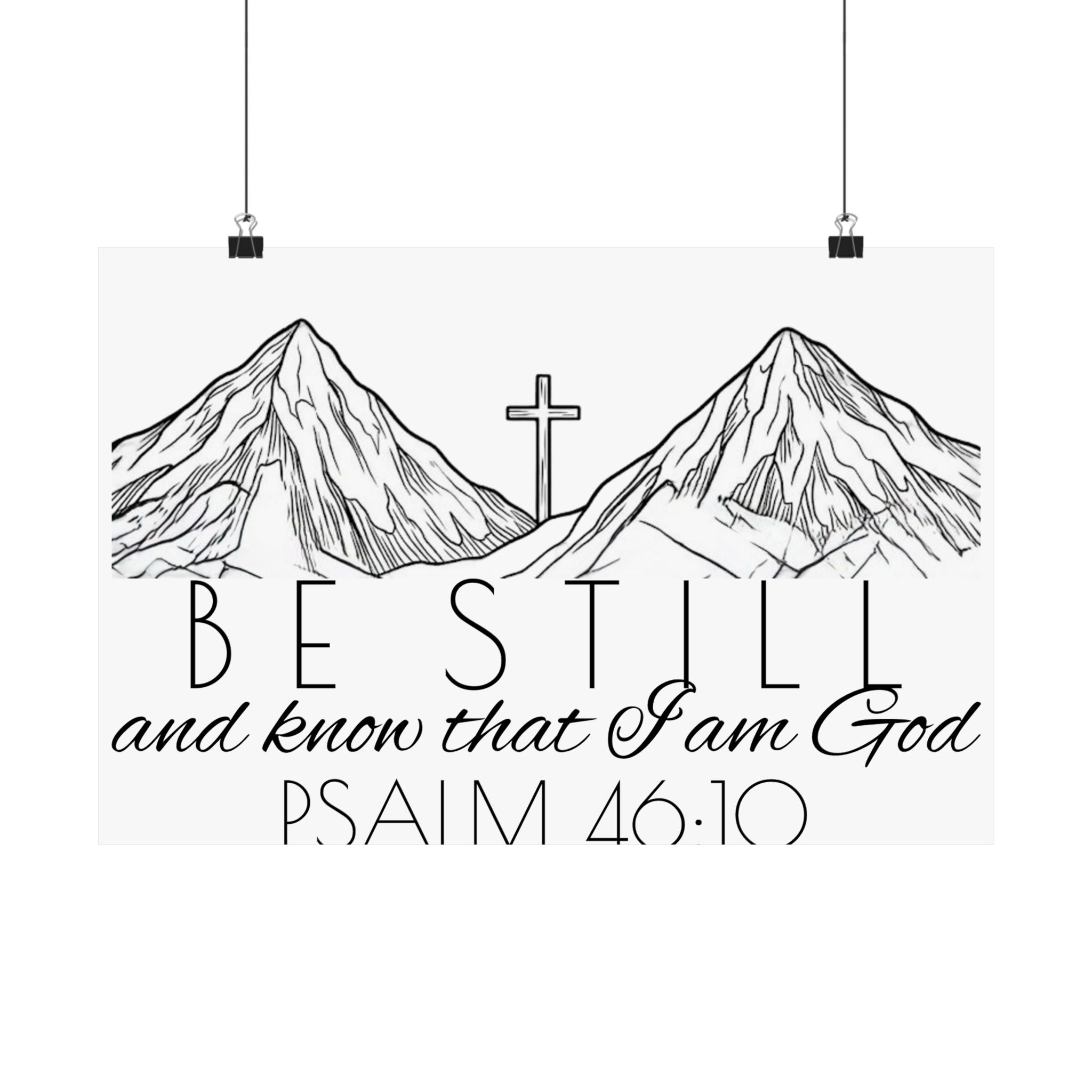 Matte Horizontal Poster - Be Still & Know