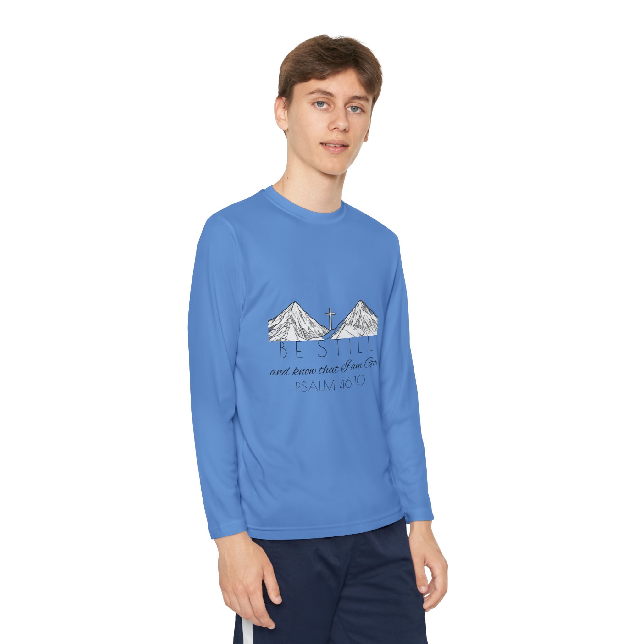 Youth Long Sleeve Competitor Tee - Be Still & Know