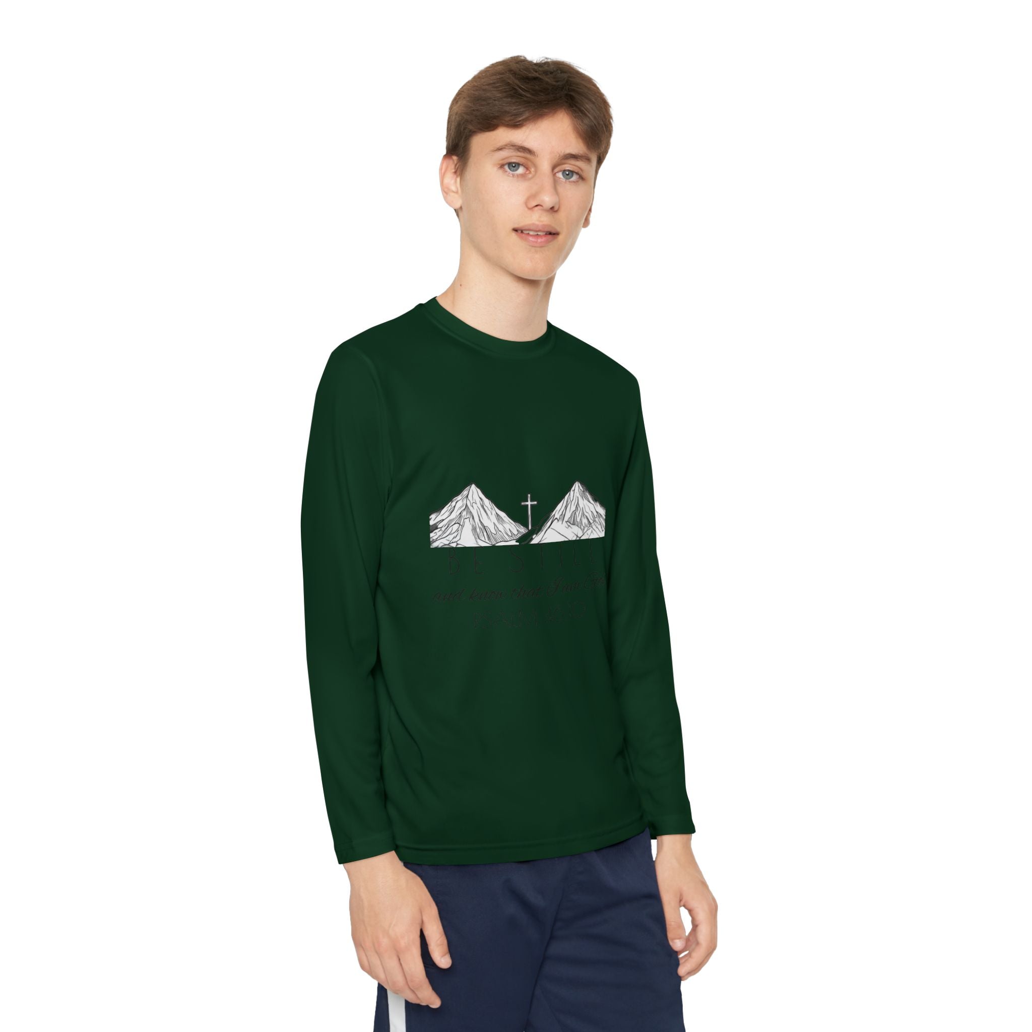 Youth Long Sleeve Competitor Tee - Be Still & Know