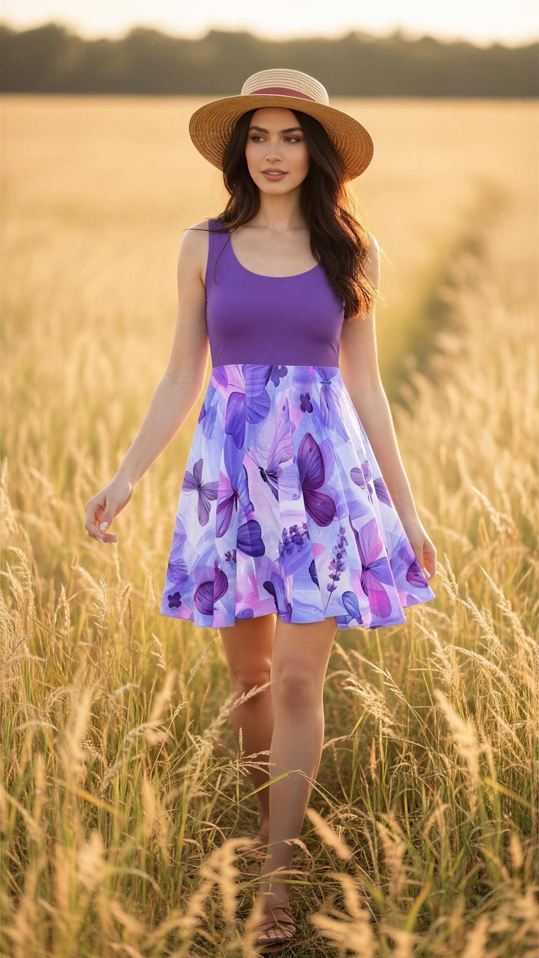 Women's Skater Dress - Butterflies